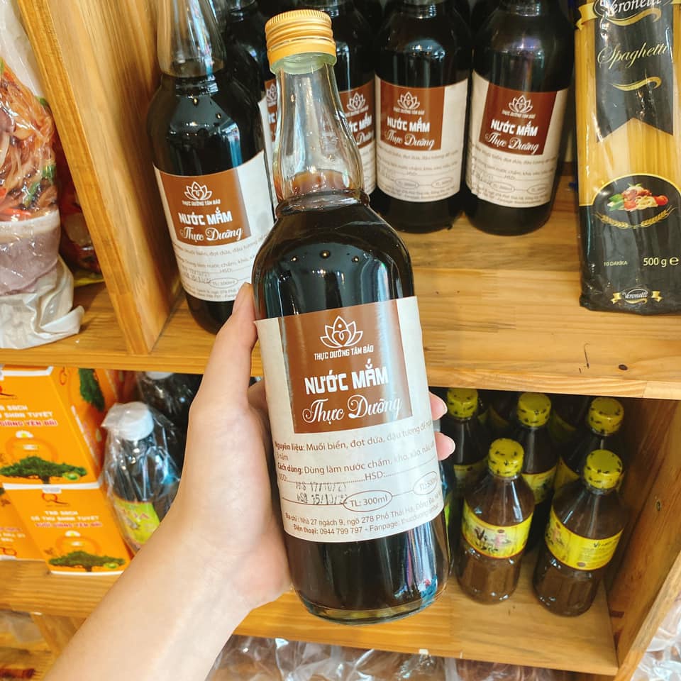 Nước mắm chay thực dưỡng - Thực dưỡng Tâm Bảo, dùng chấm, chế biến món ăn cho cả người ăn chay và mặn
