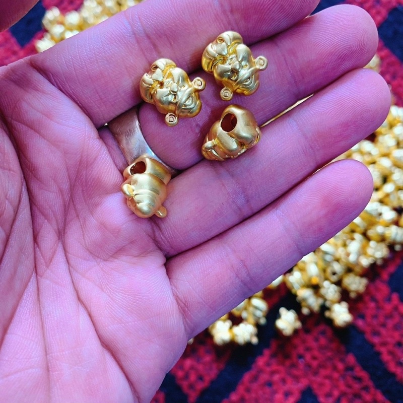 Charm Thần Tài Bạc xi vàng - Charm Bạc 925