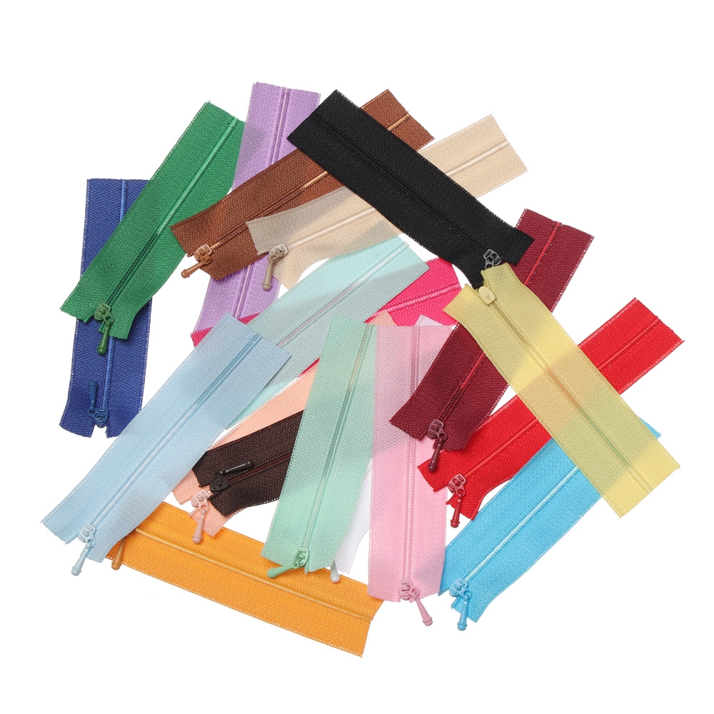 Set 5 khóa kéo 19 màu cỡ nhỏ 7-10cm cho may quần áo DIY