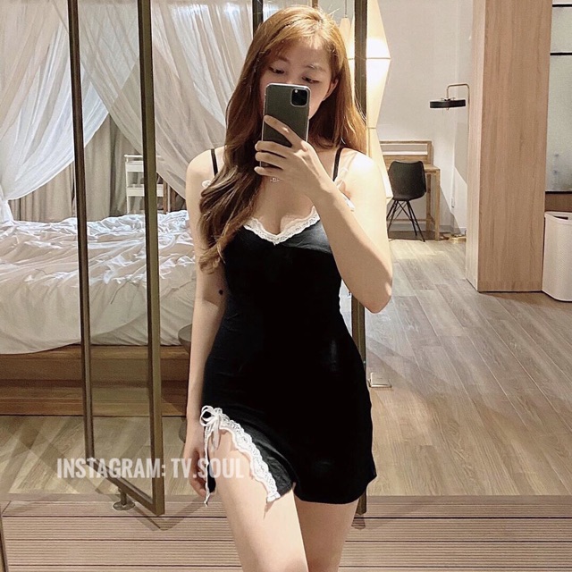 SALE Đầm dây nơ phối ren | BigBuy360 - bigbuy360.vn