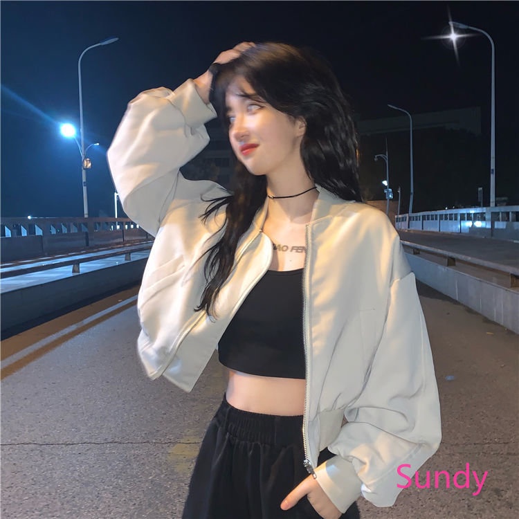 Áo Khoác Tay Dài Dáng Rộng Plus Size Màu Trơn Đơn Giản Phong Cách Hàn Quốc Cho Nữ