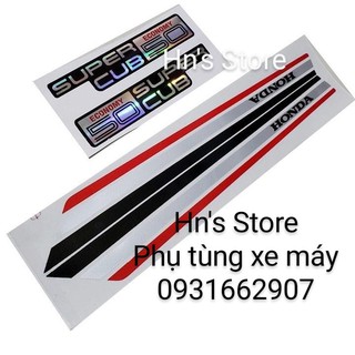 CẶP TEM DÁN CHỮ NỔI SUPER CUB 50-70 LOẠI TỐT