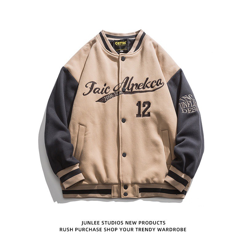 Áo khoác bomber thêu chữ thời trang hàn quốc dành cho nam