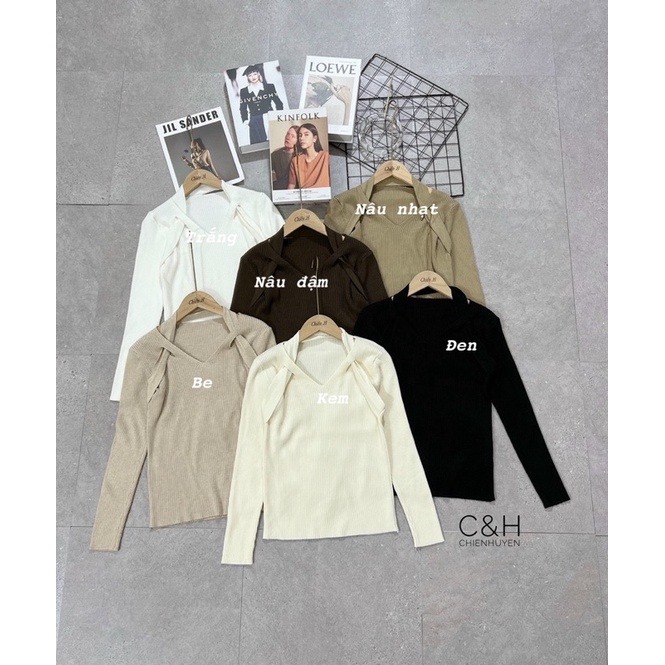 ÁO LEN TĂM MỀM MỊN CỔ CÁCH ĐIỆU QUẢNG CHÂU MS19901 | BigBuy360 - bigbuy360.vn