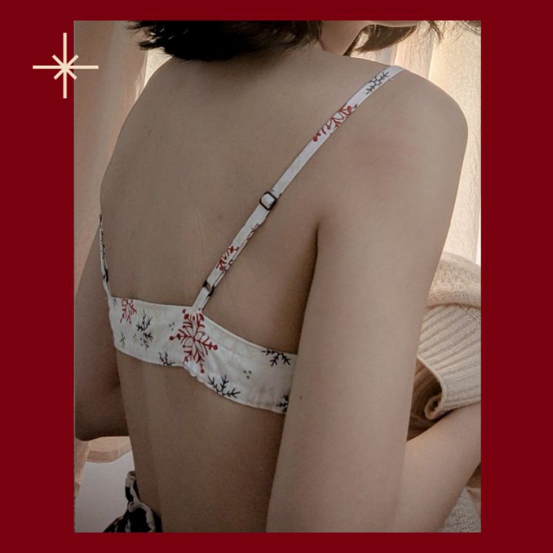 Áo lót/quần lót hoạ tiết bông tuyết (may theo số đo) | BigBuy360 - bigbuy360.vn