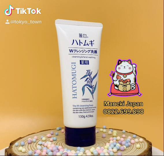 Sữa rửa mặt KUMANO Hatomugi 130g dưỡng ẩm trắng da chiết xuất hạt ý dĩ Nhật - KONNI39 | BigBuy360 - bigbuy360.vn