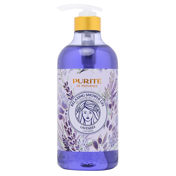 Sữa Tắm PURITÉ Sáng Mịn Hương Hoa Oải Hương Lavender 850ML Hàng chính hãng 01