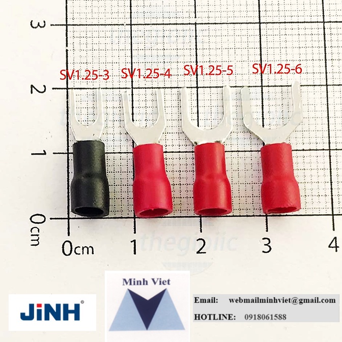 Đầu cốt chẻ SV / cốt chữ Y Jinghong bọc nhựa