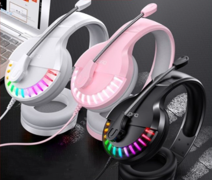 [Ready Stock] Online Classes Headphones Gaming Headset with Mic Headphones Microphone with Breathing light for PC Laptop Tablet Smart Phone