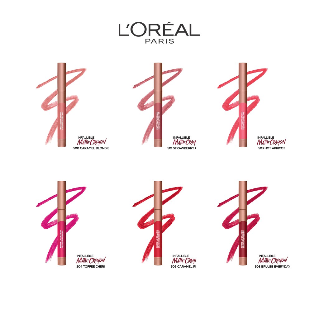 [Chính Hãng] Son Lì Bút Chì L'Oreal Matte Lip Crayon Loreal Paris Lipstick