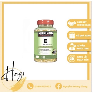 Viên uống vitamin e 180mg krikland 500 viên mỹ