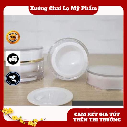 Hủ Đựng Kem ❤ GIÁ TỐT NHẤT ❤ Hủ chiết mỹ phẩm tròn 5g,10g nắp trơn có lót đựng kem face , phụ kiện du lịch