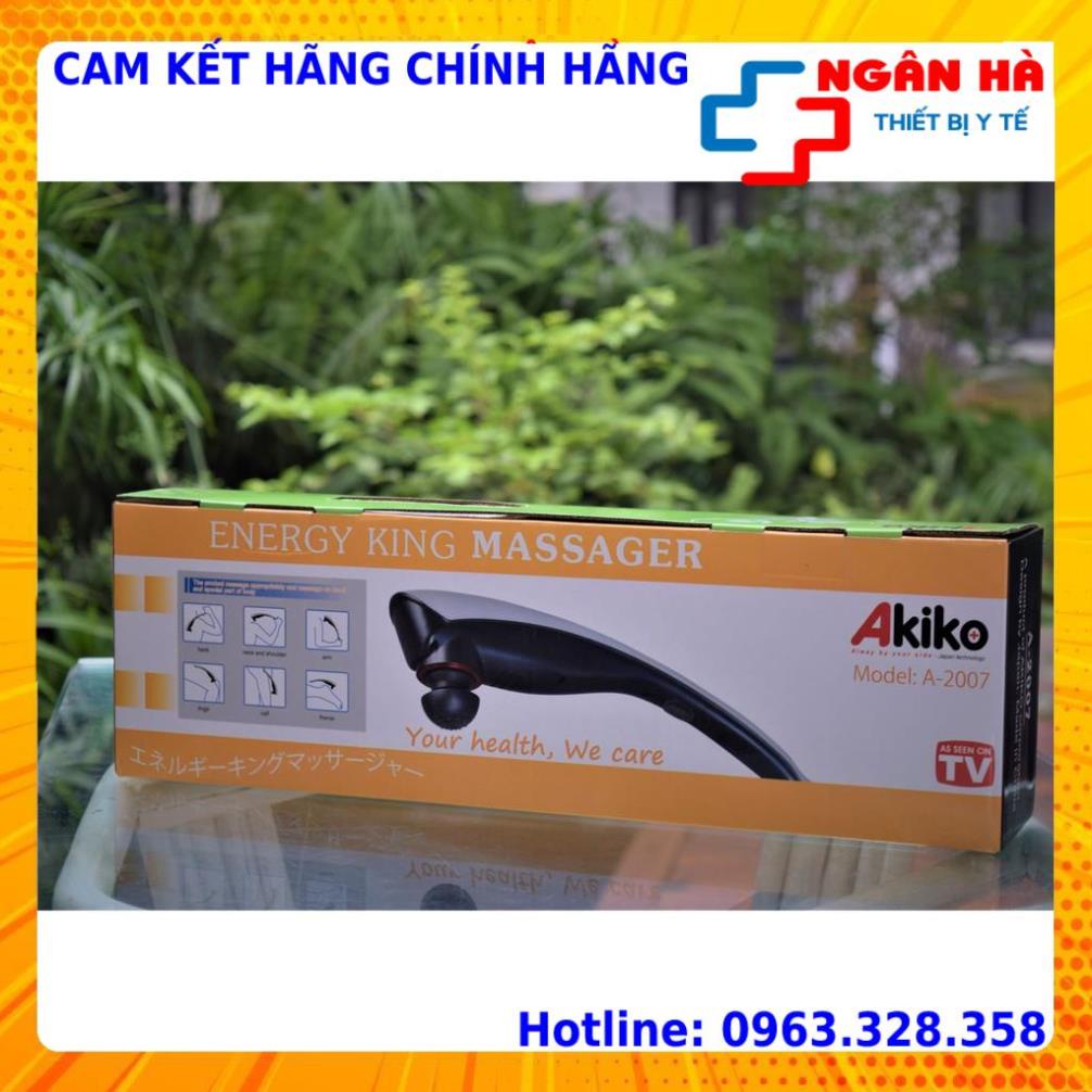 Máy massage cầm tay Akiko A2007 NHẬT BẢN,đủ ba đầu cho cổ lưng vai tay chân và toàn thân  - [Hàng Nhập Khẩu]