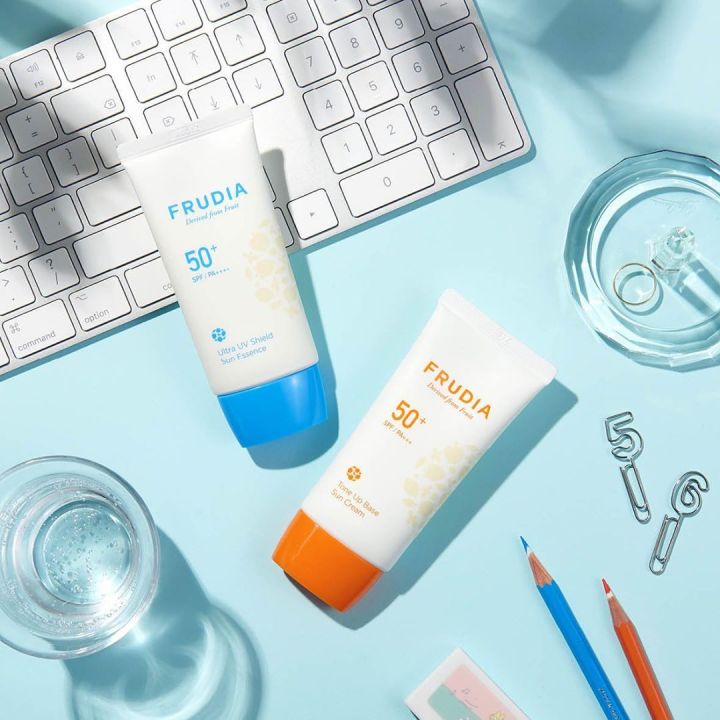 Tinh Chất Chống Nắng Frudia Ultra Uv Shield Sun Essence 50+ SPF/PA++++ Dưỡng Ẩm Ngăn Ngừa Tia Uv 50g