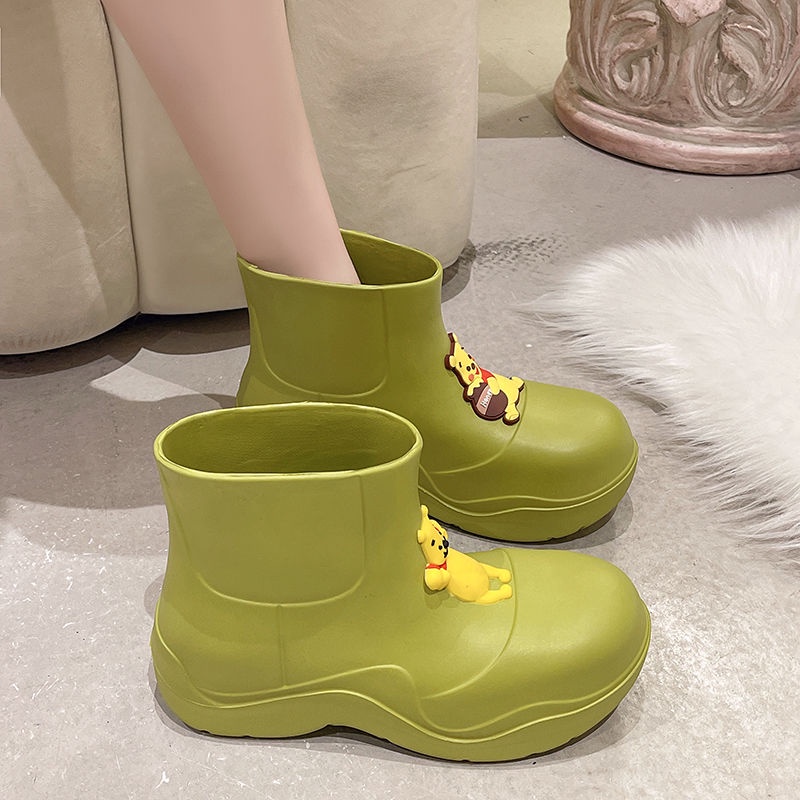 Ủng Đi Mưa Đế Dày Tăng Chiều Cao Chống Trượt Chống Thấm Nước Thời Trang Mùa Hè Dành Cho Nữ