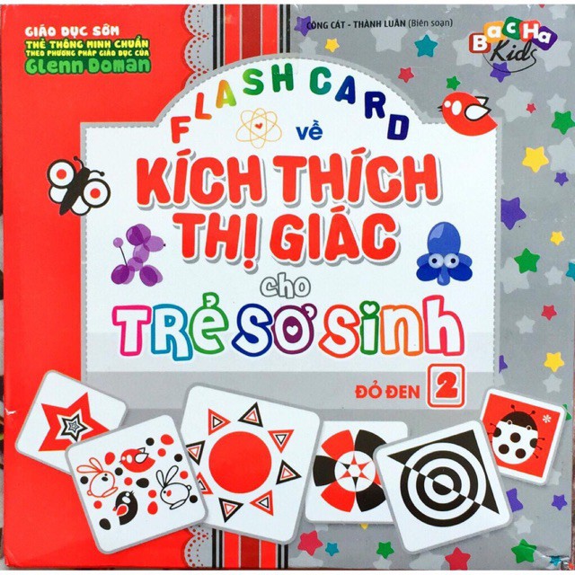 Flashcard- Kích Thích Thị Giác Cho Trẻ - Đỏ Đen