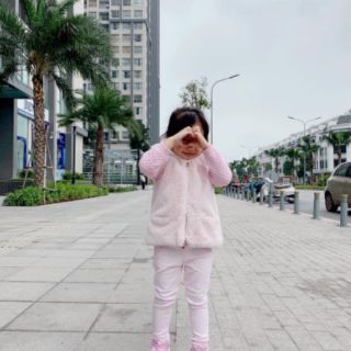 Quần kaki hồng bé gái