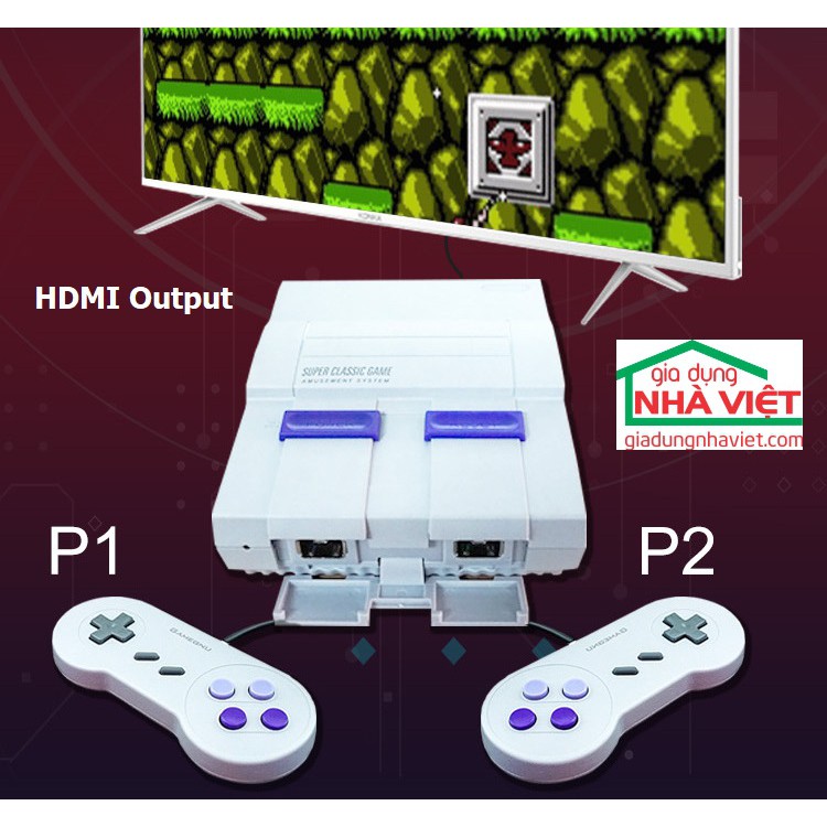 Máy điện tử 4 nút Super Mini HDMI 821 NES games hỗ trợ thẻ nhớ