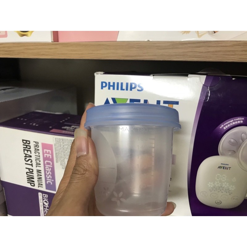 Cốc trữ sữa Avent dung tích 180ml,240ml kèm nắp 1 cốc