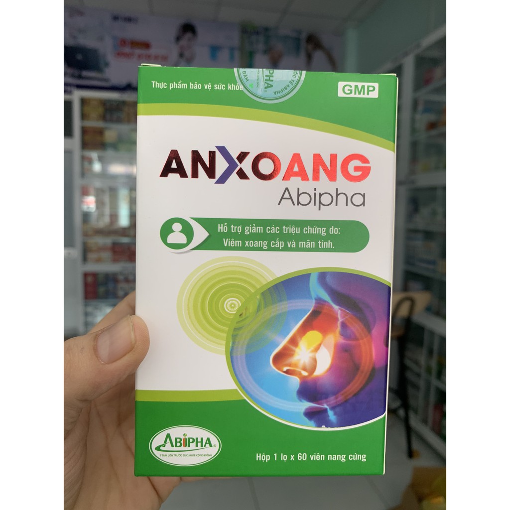 Viên uống Anxoang hỗ trợ giảm các triệu chứng viêm xoang cấp và mãn tính hộp 60 viên- Nhà Thuốc Mỹ Kim