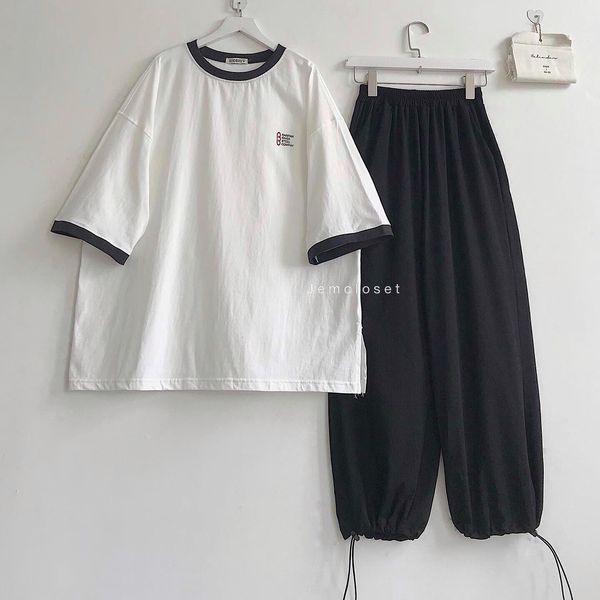 Quần Jogger Nữ JEM CLOSET Ống Bo Dây Rút Quần Vải Ống Rộng BUY Chất Vải Gân Cực Mịn Phong Cách Trẻ Trung Năng Động 2445