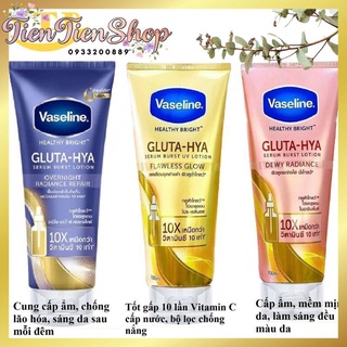 Sữa dưỡng thể vaseline healthy bright gluta hya serum 10x thái lan 330ml