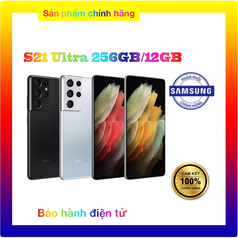 [ 256GB/12GB ] Điện thoại Samsung Galaxy S21 Ultra 5G - Hàng chính hãng ( Kèm bao da Clear view )