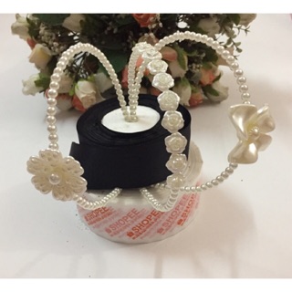 34/- Set 3 cài ngọc trai hoa hồng