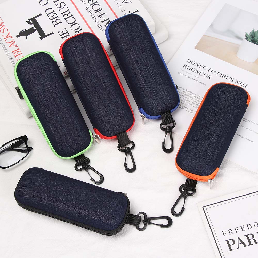 Túi Vải Canvas Có Khóa Kéo Đựng Mắt Kính Tiện Dụng