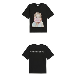 Áo thun ngắn tay cổ tròn ADLV Baby Face Black Gift Đen ADLV nam nữ