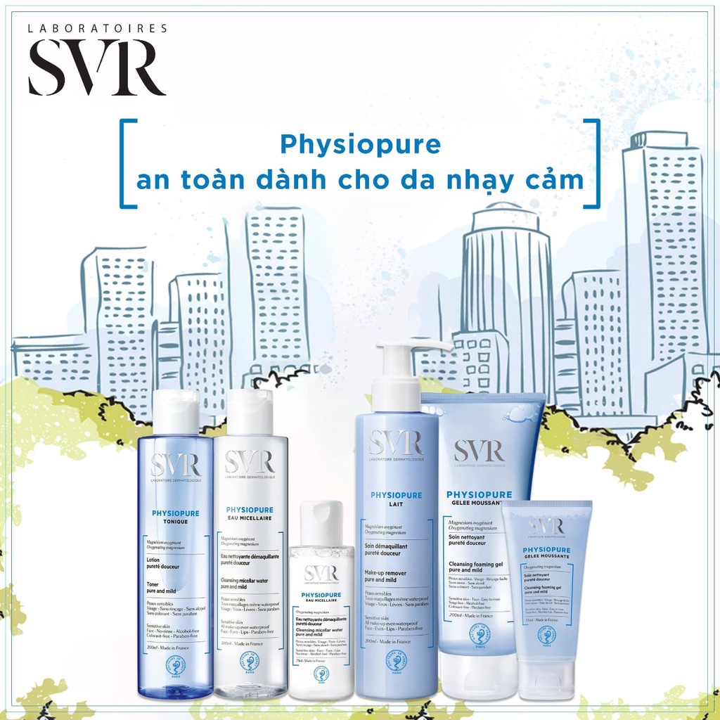 Nước Tẩy Trang SVR Micellar Dành Cho Da Nhạy Cảm PHYSIOPURE Eau Micellaire