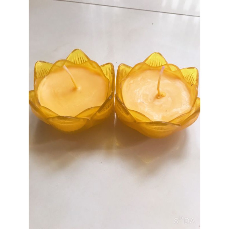 Cháy 11 tiếng - combo 2 - 5 nến bơ hoa sen từ bơ thực vật sạch
