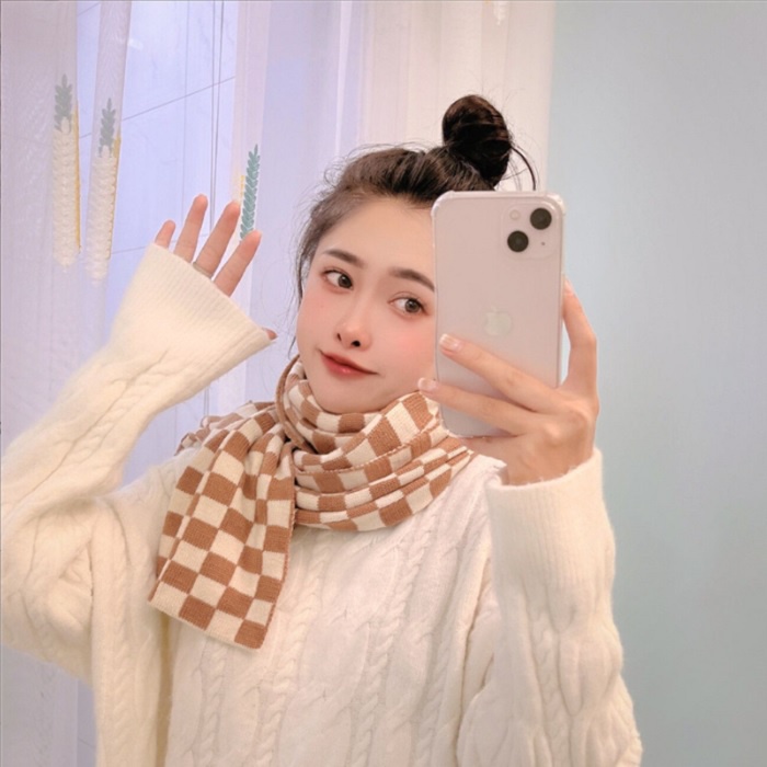 Khăn Choàng Cổ Nữ Chất Liệu Len Dệt Kim Thời Trang Phong Cách Hàn Quốc,Trẻ Trung Dễ Phối Đồ (150*28) - KCC15