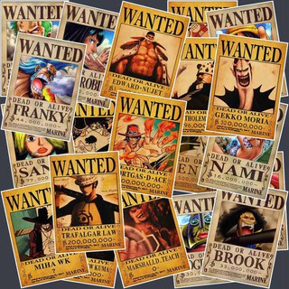 Set 25 Nhãn Dán Trang Trí Hình ONE PIECE