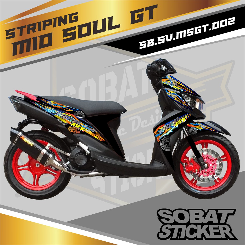 Miếng Dán Trang Trí Xe Mô Tô Yamaha Mio Soul Gt 002