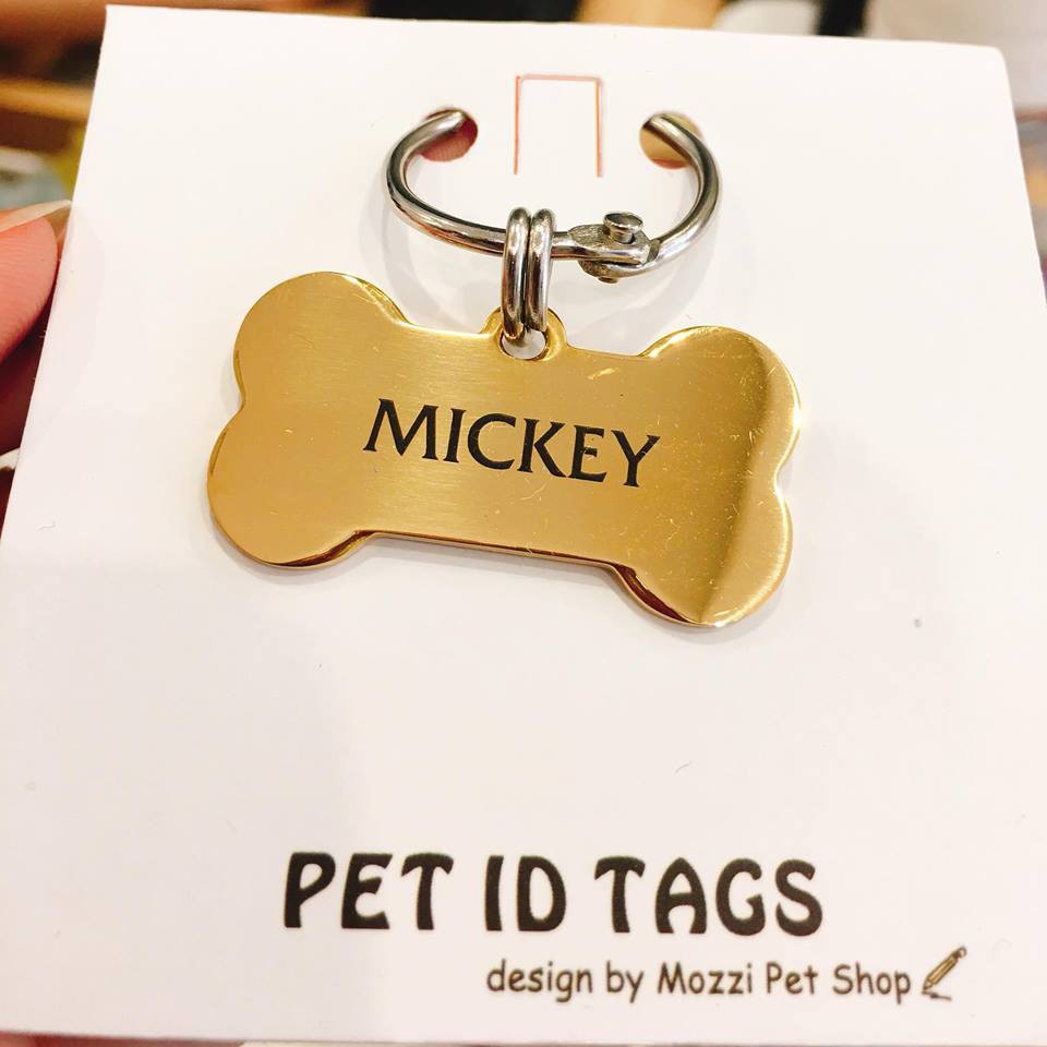 Pet Name Tag - Thẻ Tên Thú Cưng khắc Chó Mèo theo yêu cầu Mozzi Shop