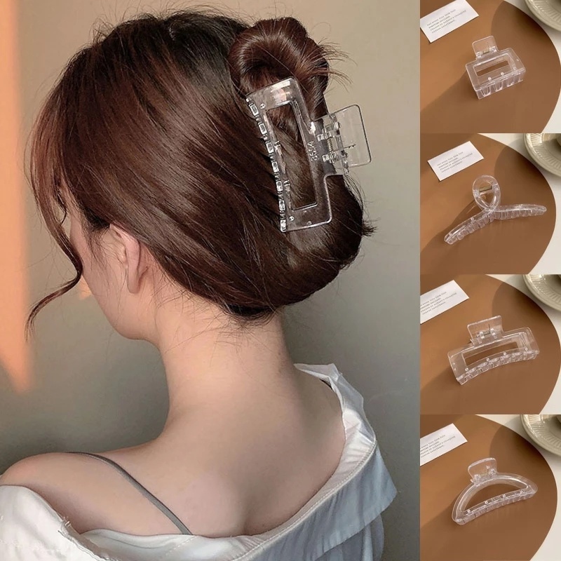 Kẹp Tóc Trong Suốt Đính Ngọc Trai Giả Phong Cách Hàn Quốc Thanh Lịch Thời Trang Cho Nữ