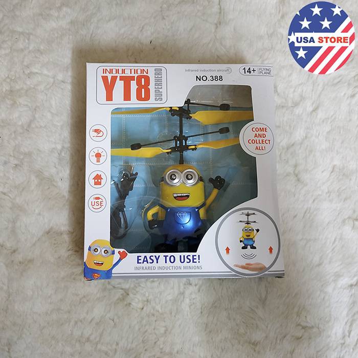 Trực Thăng Cảm Ứng Đẩy Tay Mini Vàng