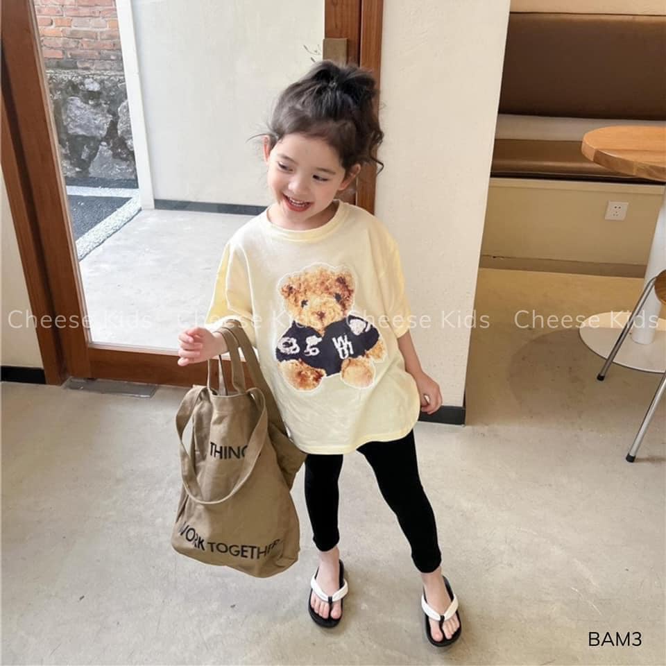 Áo thun unisex bé trai bé gái, áo phông trẻ em cho bé cheesekids 11 đến 23kg