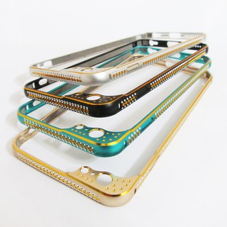 Ốp viền nhôm đính đá che camera iphone 6 plus / 6s plus
