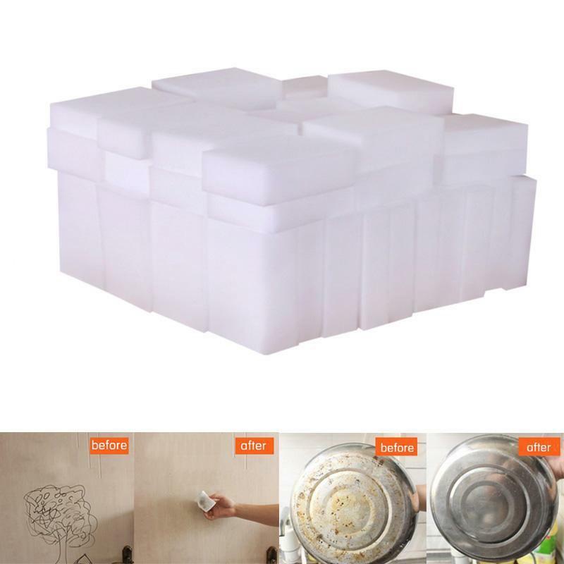 100Pcs White Cleaning Magic Sponge Eraser Melamine Cleaner multi-functional foam