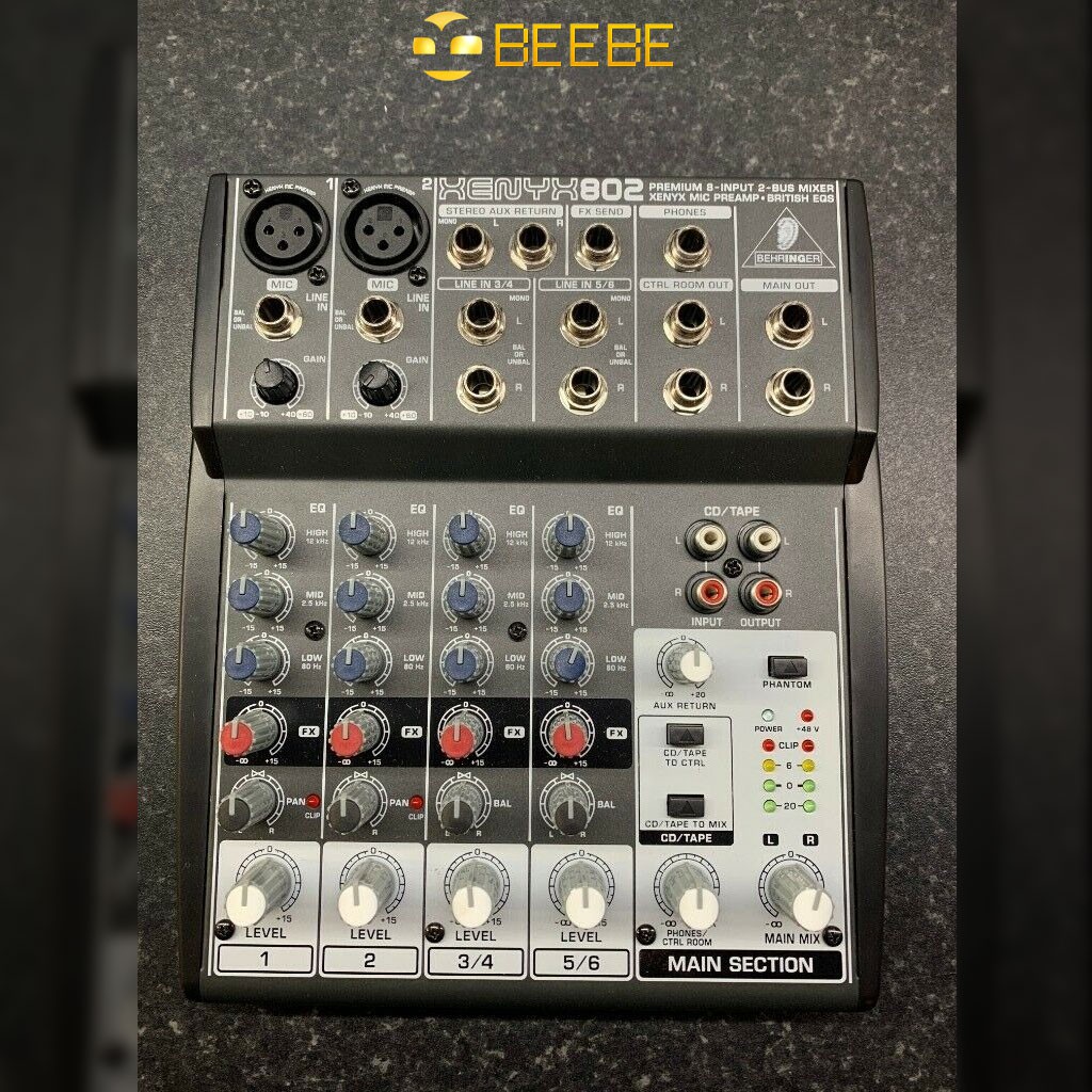 Mixer trộn âm thanh analog 8 đầu vào - Behringer XENYX 802 Premium