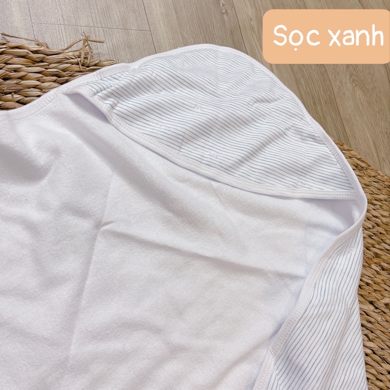 Khăn ủ sơ sinh MioMio 2 lớp thu đông ( Tấm quấn Mio, chăn ủ mio) 80x80cm