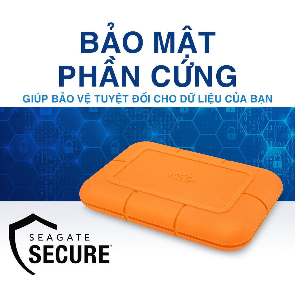 Ổ Cứng Di Động SSD Lacie Rugged 500GB, 1TB, 2TB USB-C, Thunderbolt 3 + Gói cứu dữ liệu