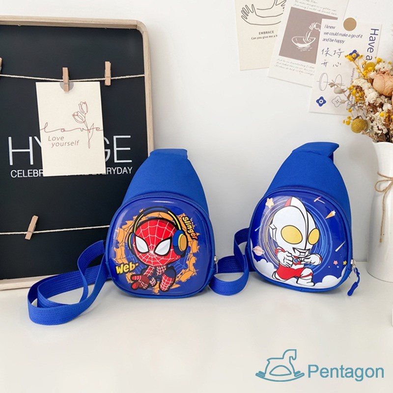 Túi Đeo Chéo Siêu Nhẹ In Họa Tiết Hoạt Hình Phong Cách Hàn Quốc Cho Bé