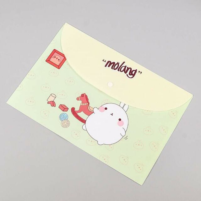 [BÁN BUÔN SỈ] Túi lưu bài Clearbag A4 Molang