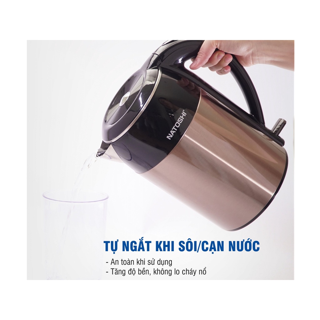 Ấm siêu tốc Natoshi NS-08 - 1.8 lít