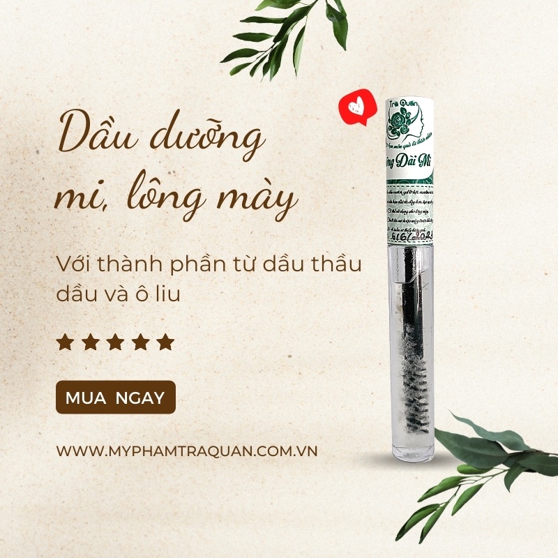 Mascara Chuốt Mi Kích Thích Mọc Lông Mi Giúp Mi Dày Tự Nhiên Dưỡng Lông Mày Dày Lông Mày Từ Dầu Thầu Dầu Trà Quán 8ml