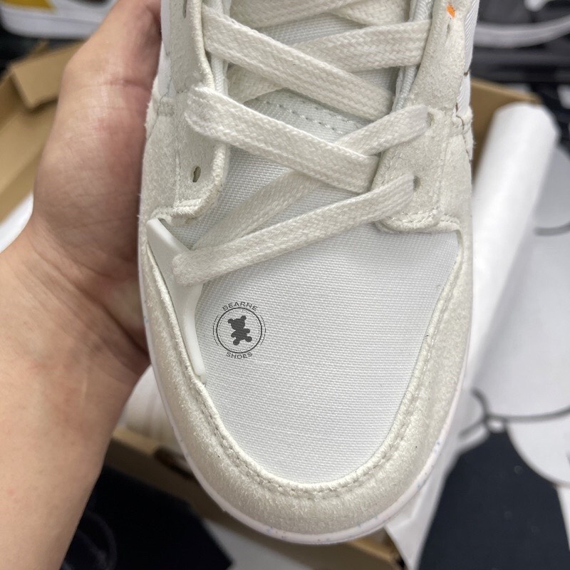 Giày thể thao nuke sb dunk disrupt 2 bản đẹp màu kem nỉ da lộn, Giầy sneaker nam nứ bản mới