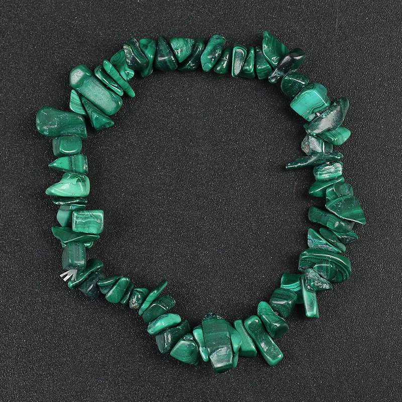 Bộ 1 Cái Vòng Đeo Tay Đá Chakalachite Malachathyt chips Màu Trắng Và Đá Tự Nhiên